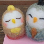 ＜ｋさまの＞寄り添うフクロウさんのおひなさま☆