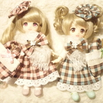 チョコミントチェック柄＆いちごチョコチェック柄　双子フルコーデセット！！