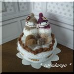 雪だるまちゃんのバレンタインケーキ♡チョコ