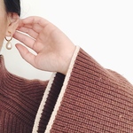 perle02 イヤリング  ピアス  ノンホールピアス ハンドメイド アクセサリー ファッション  handmade simple シンプル  ナチュラル パール ゴールド プチプラ