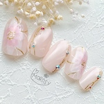 ピンクフラワーネイル☆MOROSY1