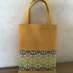こぎん刺しのミニトートバッグ イエロー