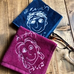 敬老の日の贈り物【オーダーメイド】いつもありがとう似顔絵刺繍タオル25cm×25cm