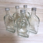 ハーバリウムボトル　ウイスキーポケット型　200ml　＜5本セット＞