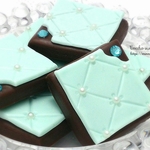 キルティングチョコレート（ミント）ストラップ