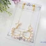 Spring♡double♡heart♡イヤリングor