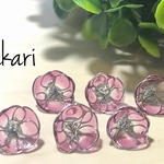 あさがお ピンク アクセサリーパーツ
