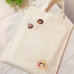 [Cafe-sweets☆羊毛刺繍トート〜ロールケーキ♡