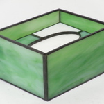 ステンドグラス ミニティシュボックス ライトグリーン