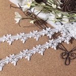 1m 綺麗 お花 フラワー ケミカルレース ブレード 白 BK190121 ハンドメイド 手芸 素材 材料 DIY