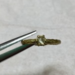 高品質ムーンストーン4㎜のヴィンテージ調真鍮リング