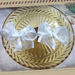 再再販　オーガンジーリボンの可愛いピアスキャッチ