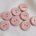 ピンクマーブルボタン（陶器）8個セット