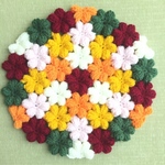 カラフルフラワーざぶとん