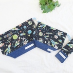 ja＊7＊7wa＊p様オーダー品　宇宙柄×デニムの３点セット【ブラック×ブルー】