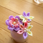 つまみ細工お花Uピン4本セット