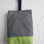 sale!ヒッコリー＆帆布・グリーン☆上履き入れ【お名前タグ付き】