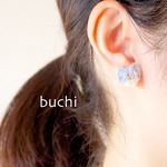糸素材:::いちる、パンジー:ピアス