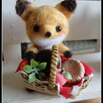 ＊お菓子のかごを持ったきつねくん＊