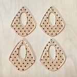 BROWN DOT DROP ACRYLIC BEADS CHARM
