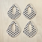 BLACK DOT DROP ACRYLIC BEADS CHARM