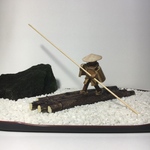 竹細工「船頭と筏」