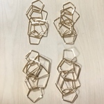 GOLD GEOMETRIC HOOP PARTS