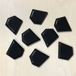 GEOMETRIC BLACK DESIGN CABOCHONS