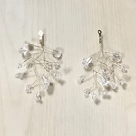 GOLD WIRE CLEAR GLAS BEADS CHARM