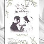 ダスティーカラー　A3　お気に入りのお写真で　ウェルカムボード　結婚証明書　セット　おしゃれウェルカムボード