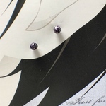 【2014】黒ピンクラメ　2ｍｍ　小さい ステンレス　ピアス 