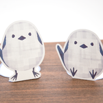 立てられる小鳥メッセージカード　シマエナガ