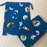 ★給食2点セット★ 宇宙 （ブルー）  小学校用サイズ ★