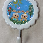 マグネットフック　白色　「チビウサと青空」