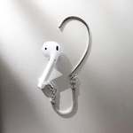 PodsTail イヤーフック(SWING SILVER)☆AirPods 落下防止☆