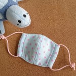 新生児mini赤ちゃんマスク♡カラフルうさぎ×ブルーピンクドット