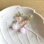 春待ち桜のピアス イヤリング変更可能