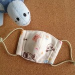 在庫限り☺新生児mini赤ちゃんマスク⑪恐竜カモフラ×クレヨンアニマル