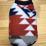 犬服 オルテガ柄 ネイティブ柄 フリースタンクトップ ドッグウェア  3XS〜S