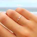 silver925   mermaid ring CZ diamond silver