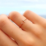 silver925   mermaid ring CZ diamond pink gold