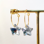 [Glass Bijou] Twinkling STAR HOOP Pierce