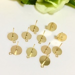 再販◆送料無料◆ 60個30ペア  カン付き丸皿ピアス 10mm