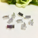 ◆送料無料◆ 50個 紐留め ワニ口 10mm