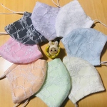 [8色展開]繊細レースマスク おしゃれな抗菌マスク marikoro