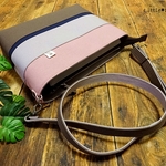 【ss様専用】№1058 倉敷帆布ワンハンドルポーチL～スモーキーコーラル×アイスグレー×ネイビー×スモーキーブラウン