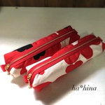 花柄red ◡̈♥︎ペンケース