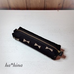 リボン柄 Black ◡̈♥︎ペンケース