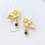 【SAKURA-SAKU】ひと花＊御衣黄イヤリング＆ピアス