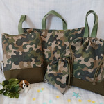 ＊入園入学＊ ビンテージ迷彩柄レッスンバッグ 4点セット☆  男の子 